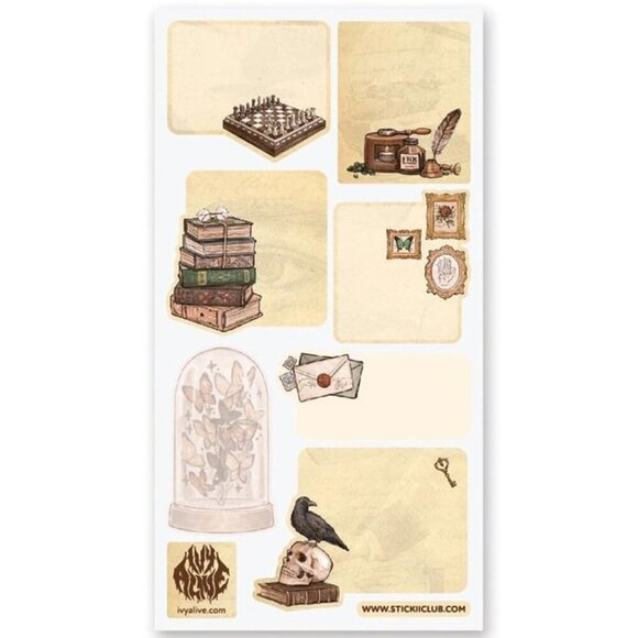 3 for $15 -‎ Quoth the Raven Labels - 1 Retro Sticker Sheet - NEW in Packaging - Picture 1 of 3
